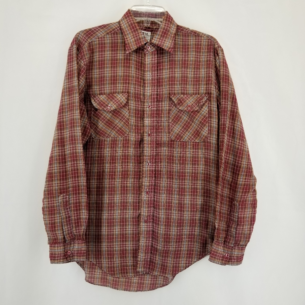 VINTAGE MONTGOMERY WARD No Iron Button Down Shirt